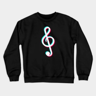 TikTok Music Sign White Crewneck Sweatshirt